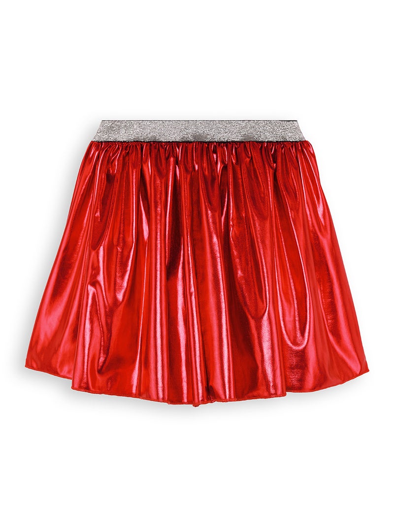 Denokids Metallic Red Foil Girl Skirt - Image 4